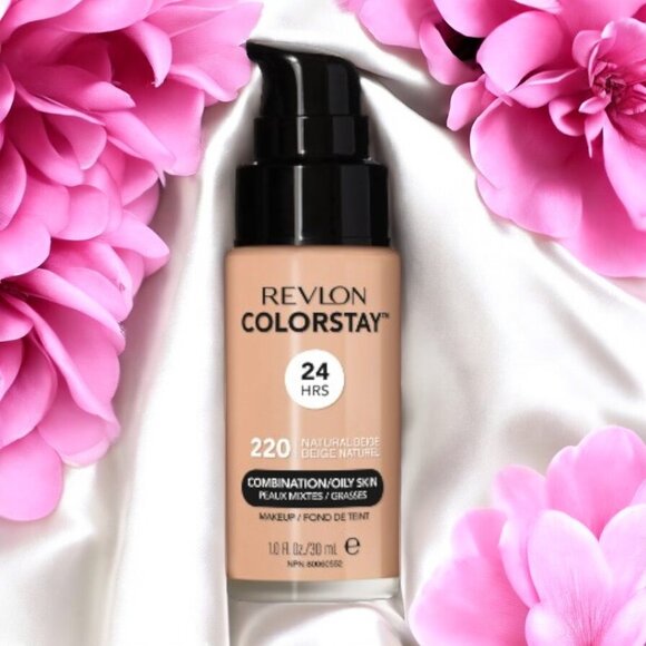 Revlon Color Stay Makeup for Combination/Oily Skin, 220 Natural Beige - Picture 1 of 4